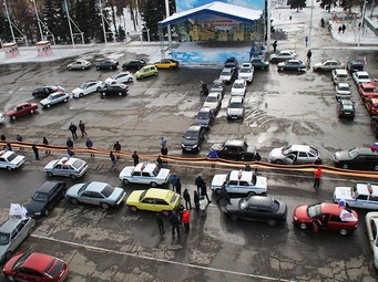 Патриотический автопробег в Саратове прошел с участием «молодежки» «Единой России»
