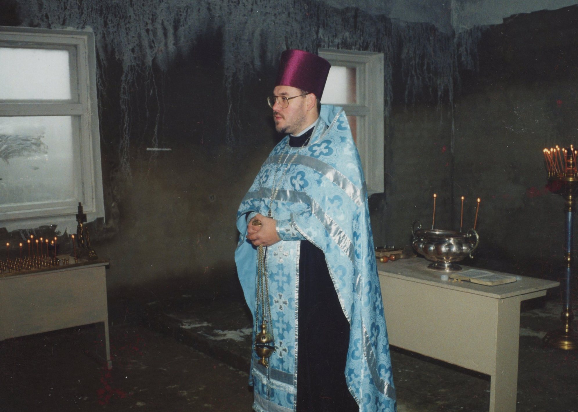 Первая проповедь в новом храме в Солнечном, 2001 год