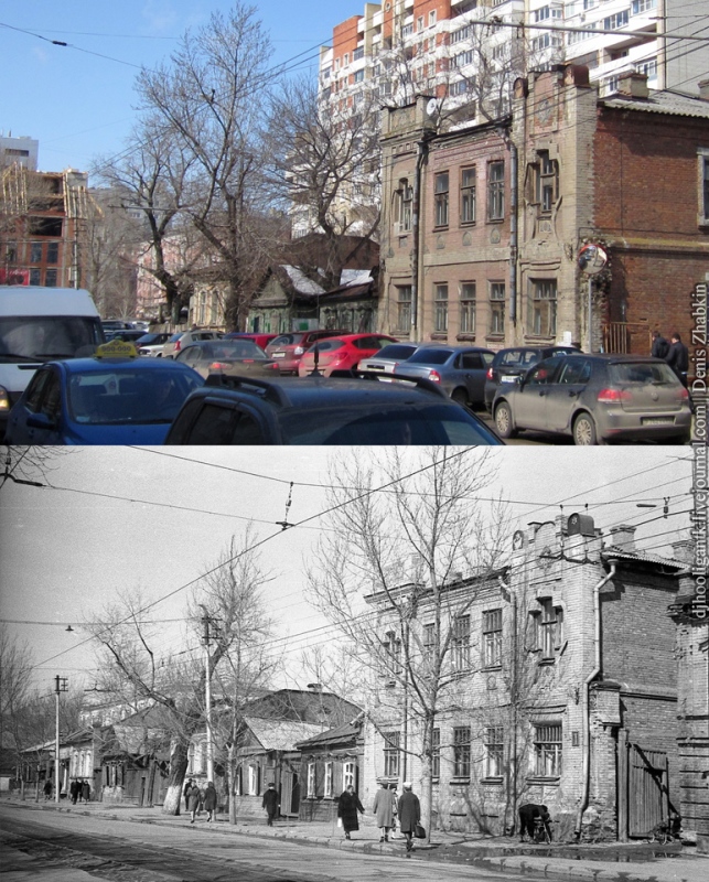 Улица Вавилова в советское и нынешнее время (фото из блога Дениса Жабкина)