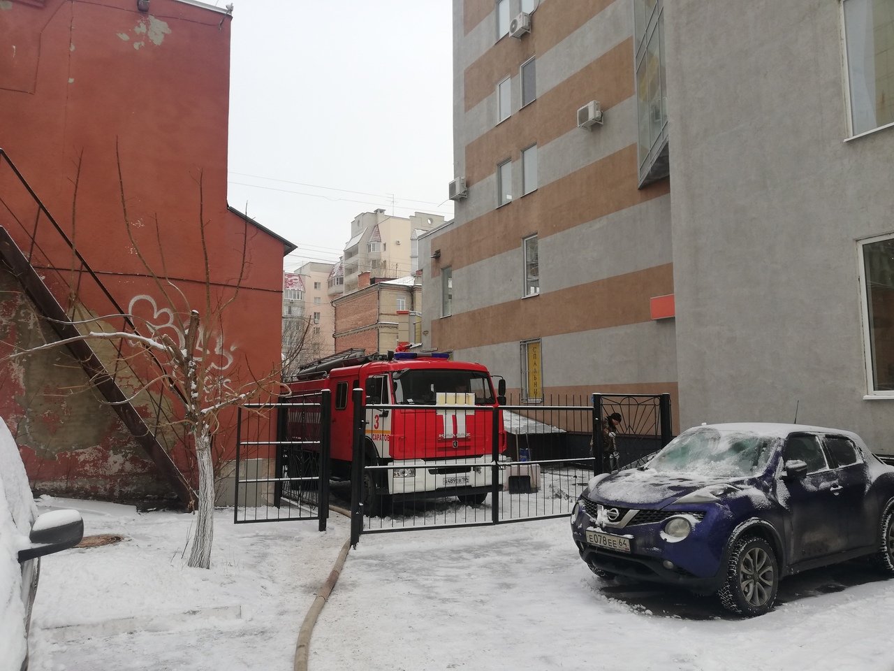 Пожар в подвале дома на Московской