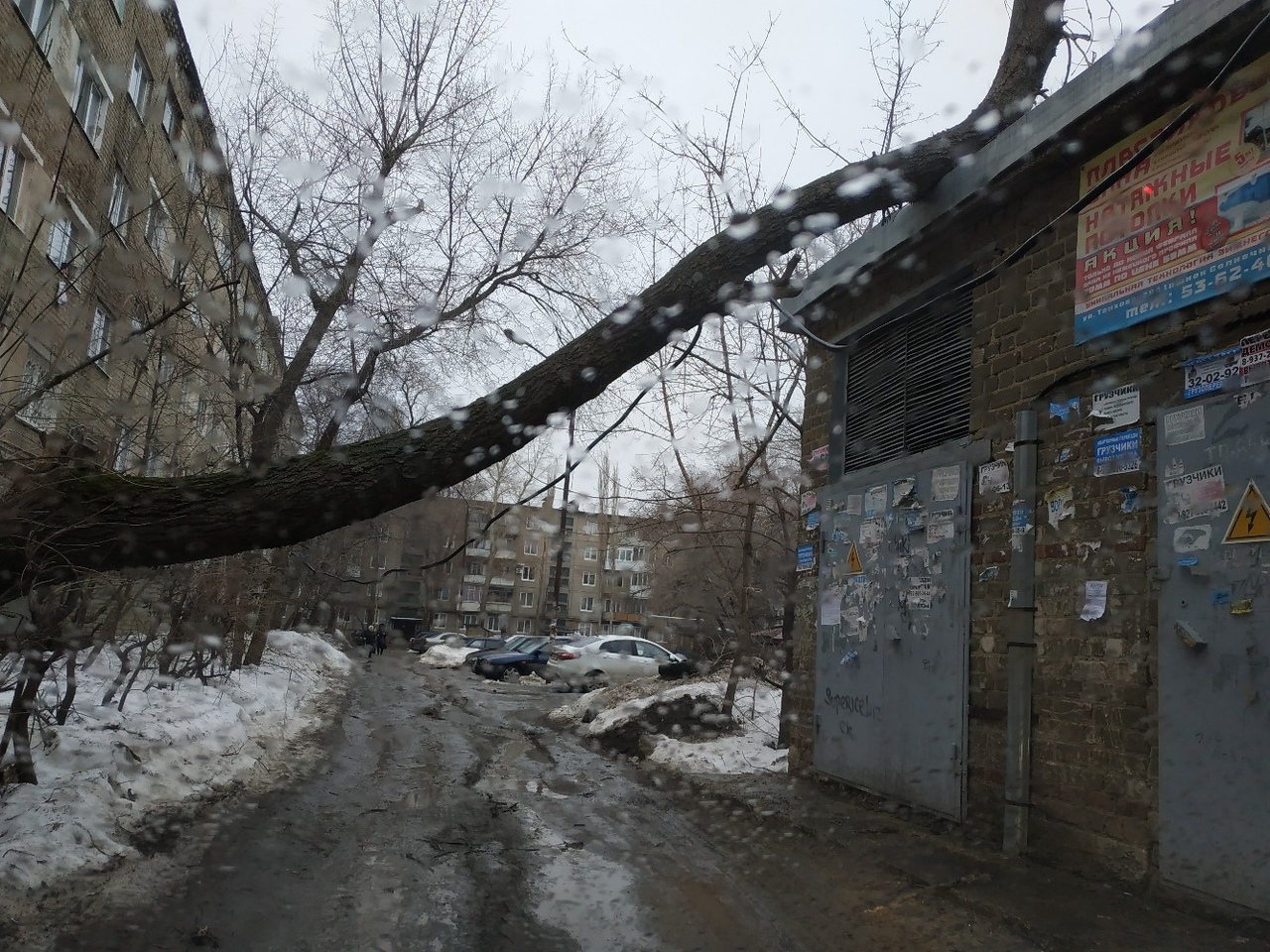 Оборванный кабель в Ленинском районе