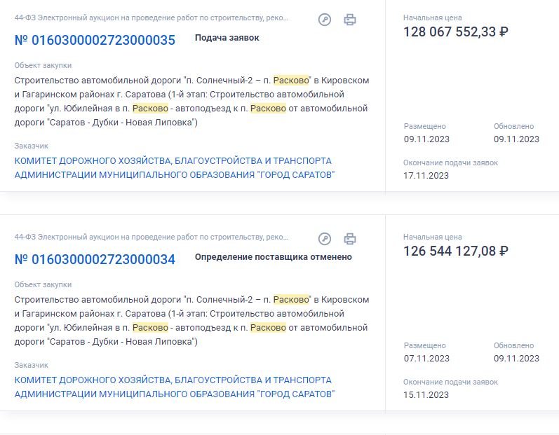 Строительство дороги до подхода к саратовскому аэропорту «Гагарин» обойдется в 128 миллионов рублей