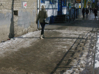 Участок улицы Советской опасен для пешеходов