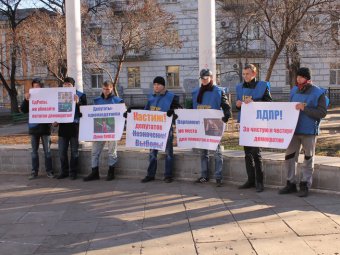 В Саратове прошел пикет против депутатов-одномандатников