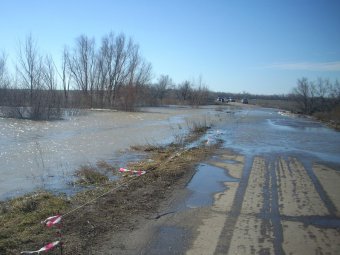 Паводок: в Саратовской области подтоплен мост и четыре участка дороги