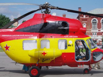 Вчера из Калининска в Саратов доставили вертолетом первого пациента