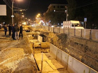 После работ «ВоТГК» восстановлено движение по улице Орджоникидзе