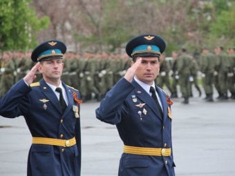 Генеральная репетиция парада на Театральной площади. Фоторепортаж