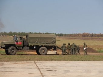 На полигоне «Широкий Карамыш» соревнуются минометчики