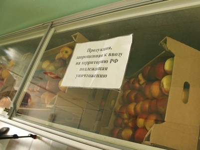 В Саратове сожгли десять ящиков «упакованных в Эстонии южноафриканских яблок»