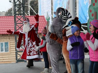 В Саратове Дед Мороз зажег главную елку города