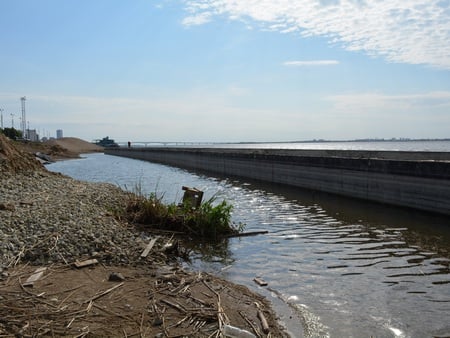 Заброшенный участок берегоукрепления набережной Саратова размывает и заливает зловонными нечистотами