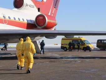 В саратовском аэропорту прошли учения по предотвращению эпидемиологической катастрофы