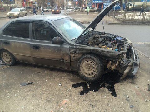 В ДТП на Рахова сильно разбились две иномарки. Фото