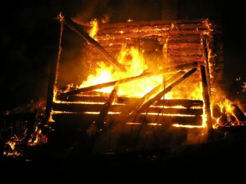 В ночном пожаре погибла пенсионерка, госпитализирован мужчина
