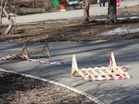На месте митинга Навального в Саратове коммунальщики не ведут работы. Фоторепортаж