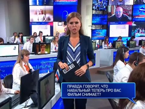 Вопрос о Навальном попал на прямую линию с Путиным. Подборка SMS