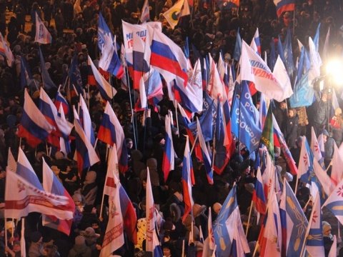 В Саратове на крымский митинг пришло пять тысяч человек вместо четырех