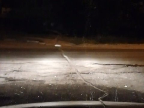Водитель снял грозу с градом в Саратовской области