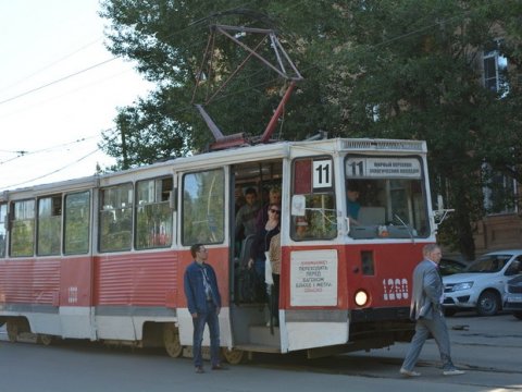 В час пик встали трамваи из Солнечного в центр Саратова