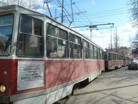 В Саратове стоят трамваи трех маршрутов