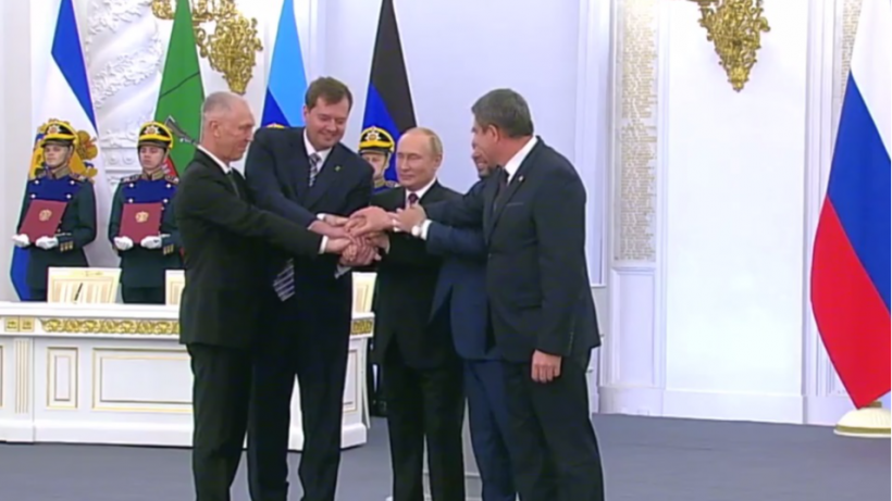 Путин подписал договоры о вхождении в РФ ДНР, ЛНР, Херсонской и Запорожской областей