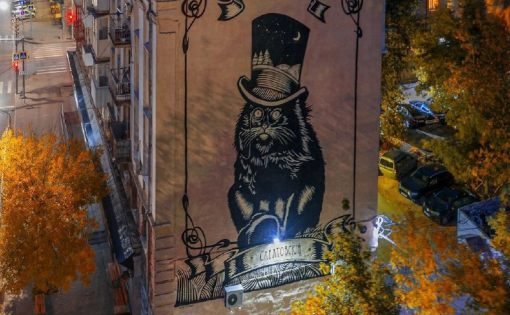 Саратовский мурал Котъ Саратовский победил в специальной номинации конкурса граффити в ПФО