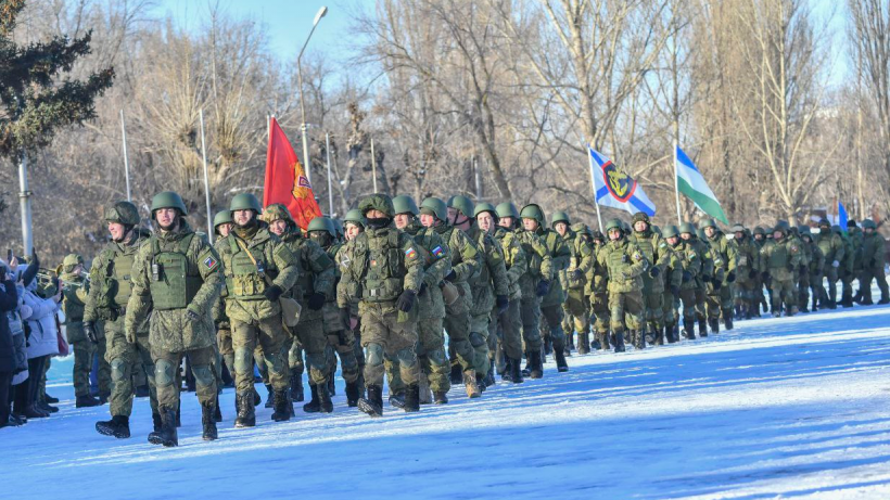 В Саратовской области проводили еще одну группу мобилизованных