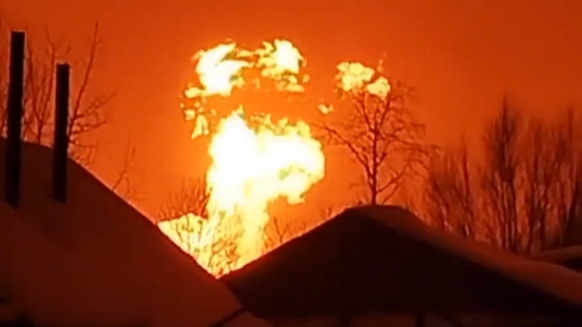 В Ярославской области воспламенился газопровод