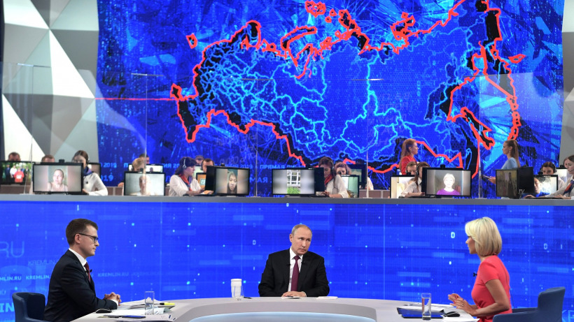 Интерес москвичей к прямой линии Путина на ТВ оказался минимальным с 2013 года 