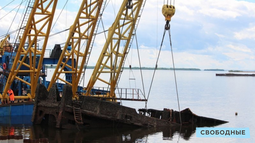 Затонувший «Академик Чебышев» больше не мешает строительству «володинского» пляжа в Саратове
