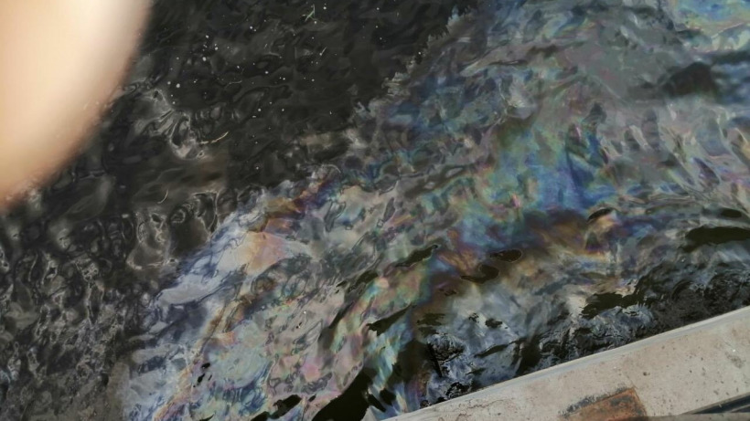 В Волге у новой саратовской набережной обнаружено нефтяное пятно