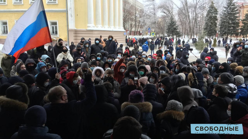 На протестной акции в Саратове задержан 41 человек 