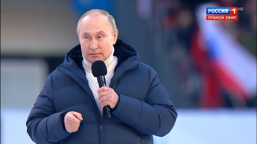 Выступление Путина прервалось на российском телевидении