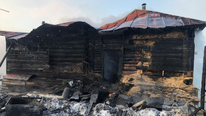 При утреннем пожаре под Хвалынском погиб пенсионер