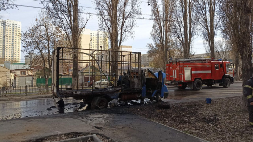 В Саратове огонь практически полностью уничтожил ГАЗель
