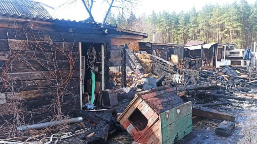 Под Вольском пожарные тушили баню и дом. Удалось спасти кроликов с курами