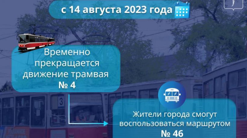 В Саратове закрывают трамвайный маршрут №4