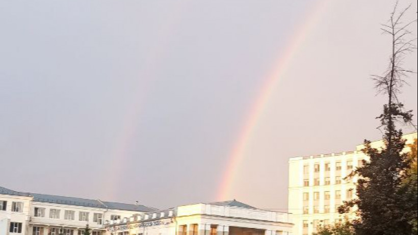 Саратовцы утром сняли на фото двойную радугу