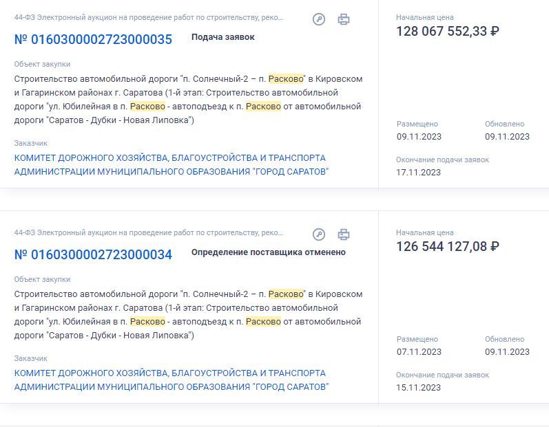 Строительство дороги до подхода к саратовскому аэропорту «Гагарин» обойдется в 128 миллионов рублей